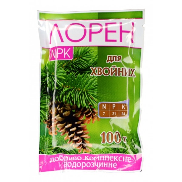 Лорен NPK для хвойних рослин, 100г.